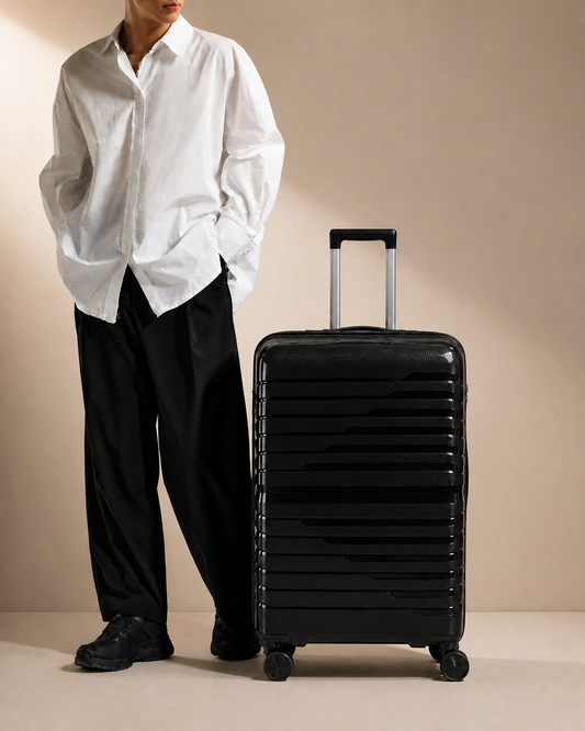 Cartmel Large Capacity Hard Shell Cabin Suitcase - 20/24/28 Inch - lifestyle travel photo