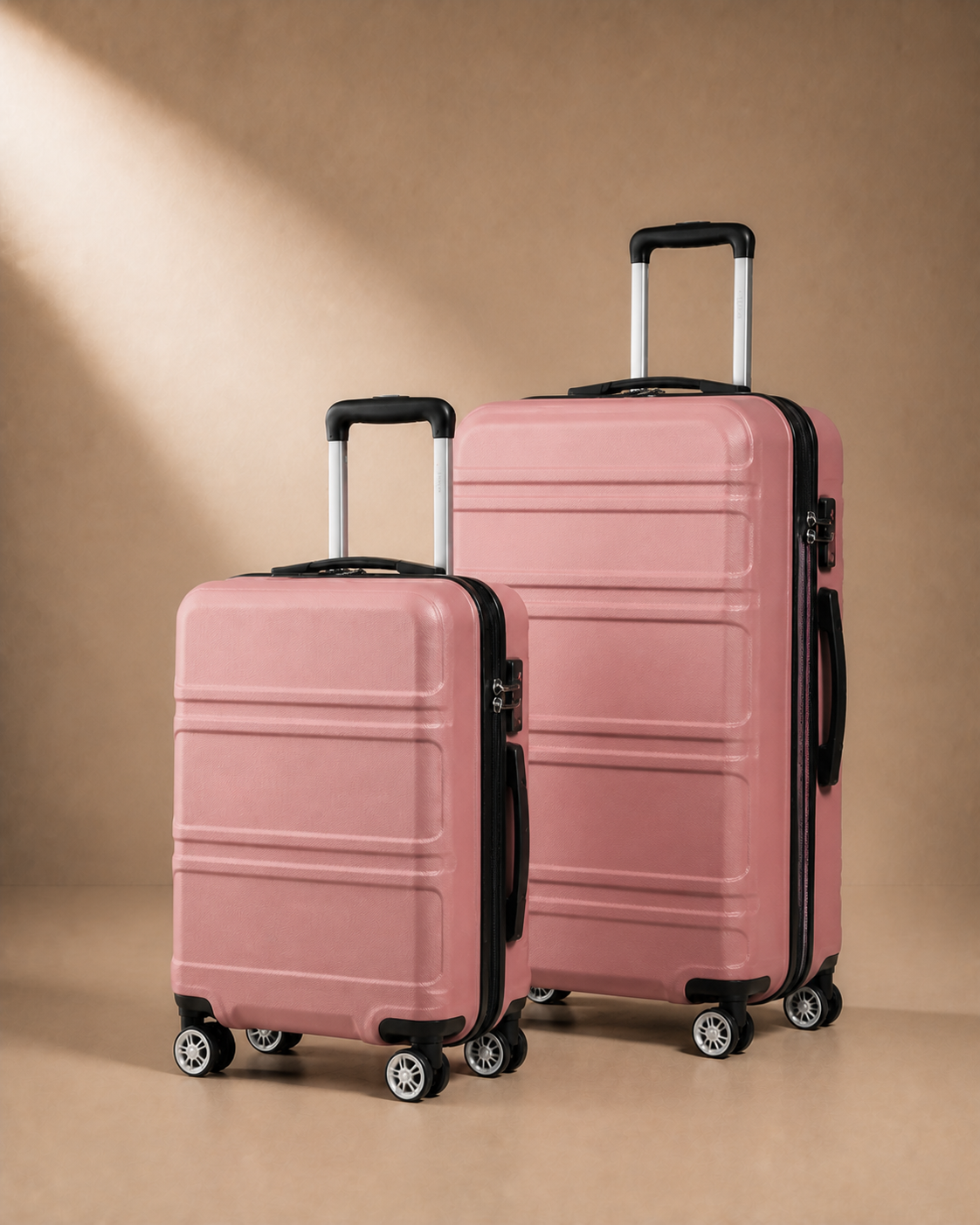 Tenby Hard Shell Cabin Suitcase - 12/20 Inch in Pink
