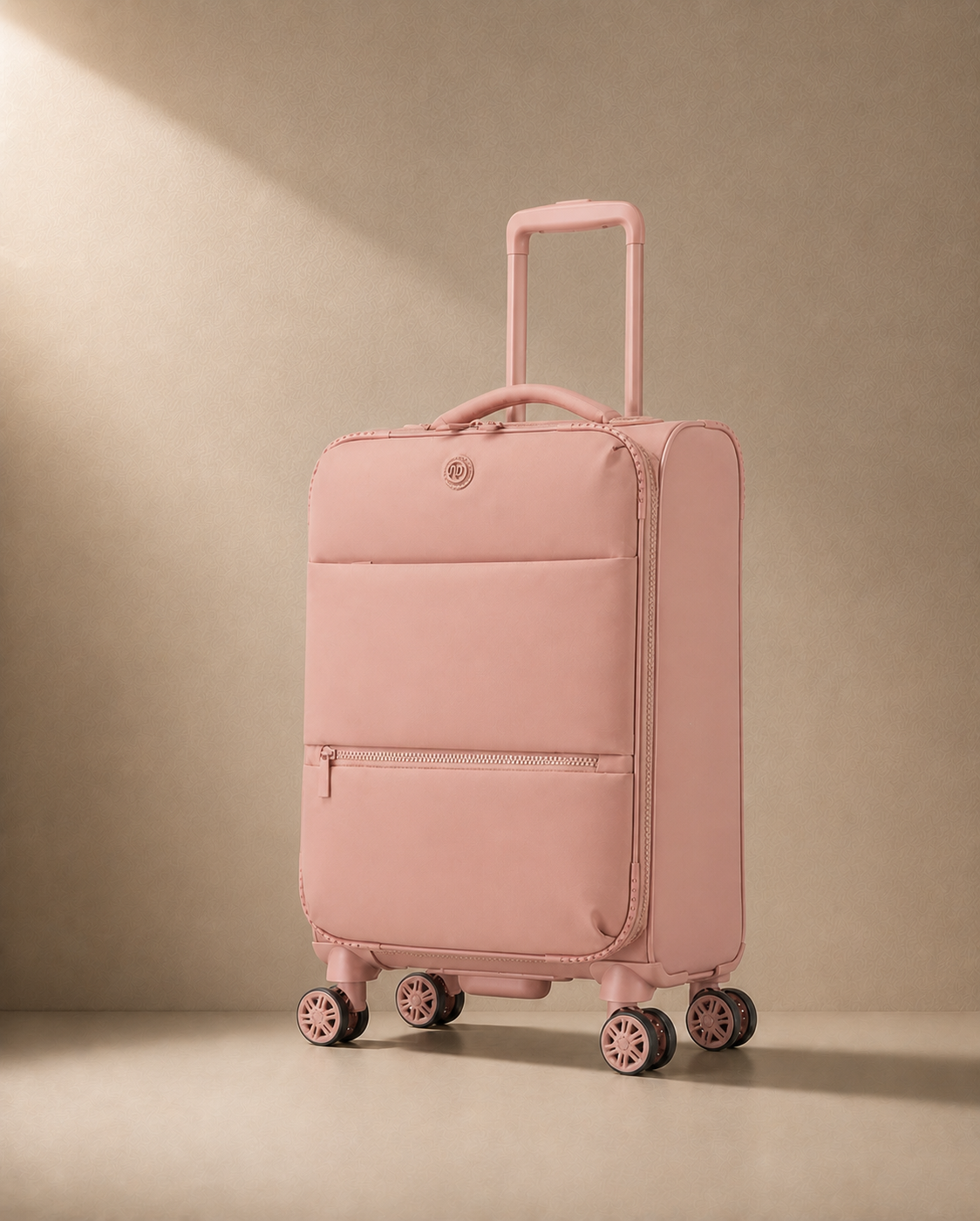 Emsworth Lightweight Soft Shell Cabin Suitcase in Pink