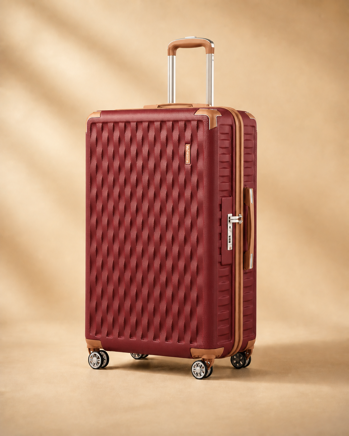 Seaton Hard Shell Cabin Suitcase - 20/24/28 Inch in Red