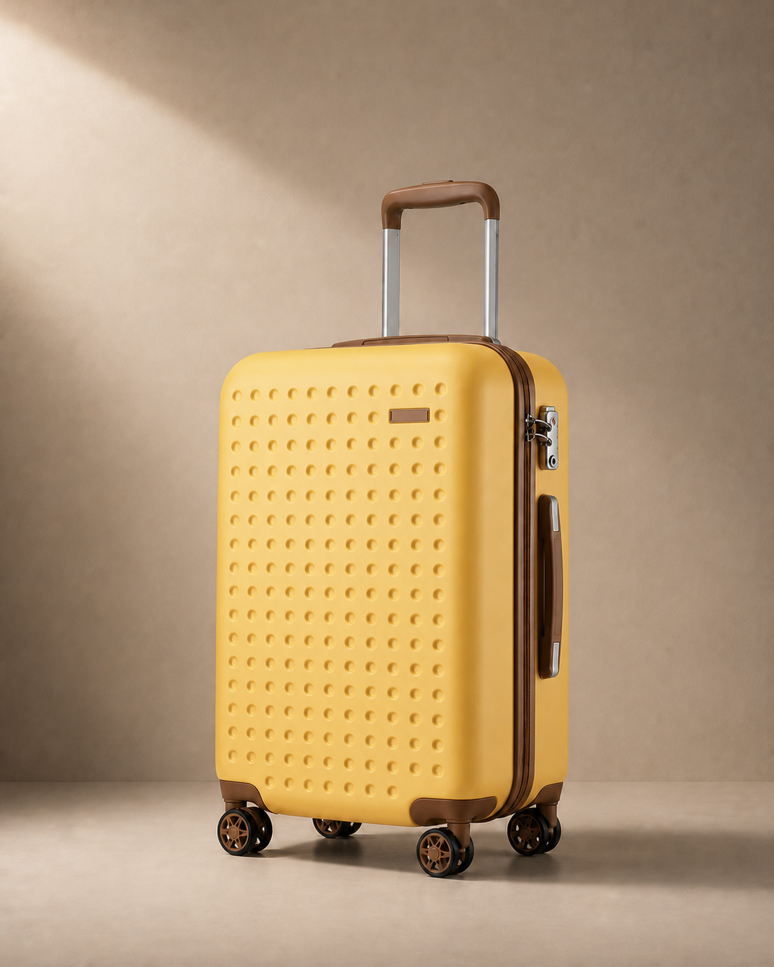 Bosham Lightweight Hard Shell Cabin Suitcase - 20 Inch in Yellow