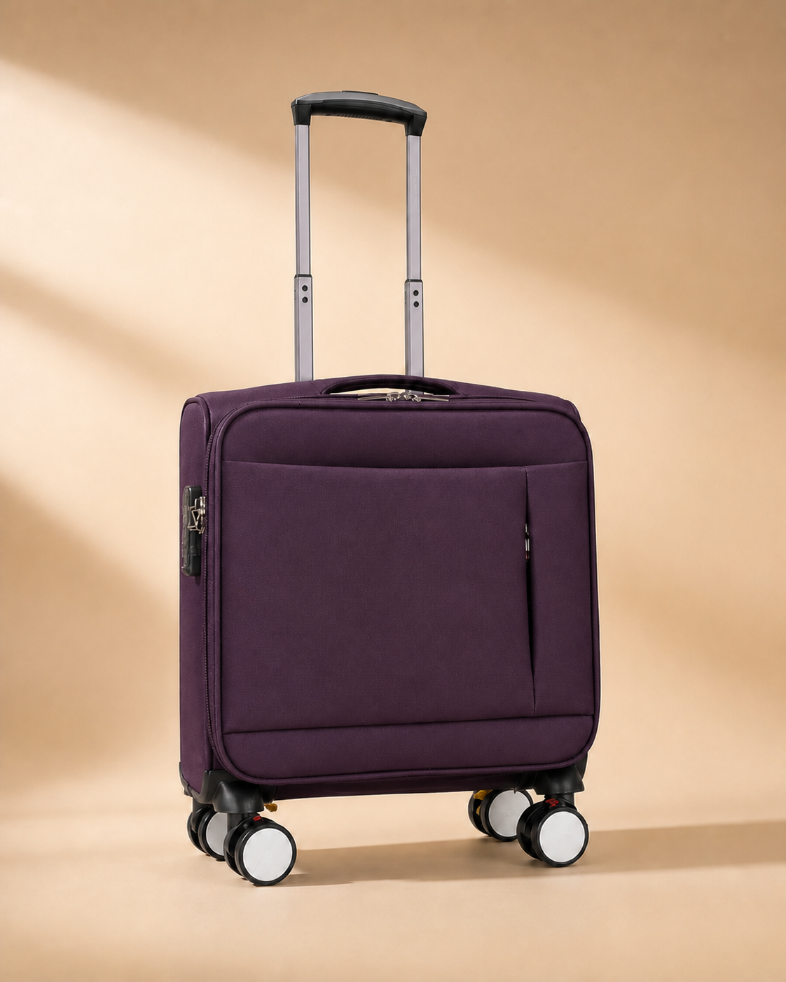 Walberswick Soft Shell Cabin Suitcase - 18/20 Inch in Purple