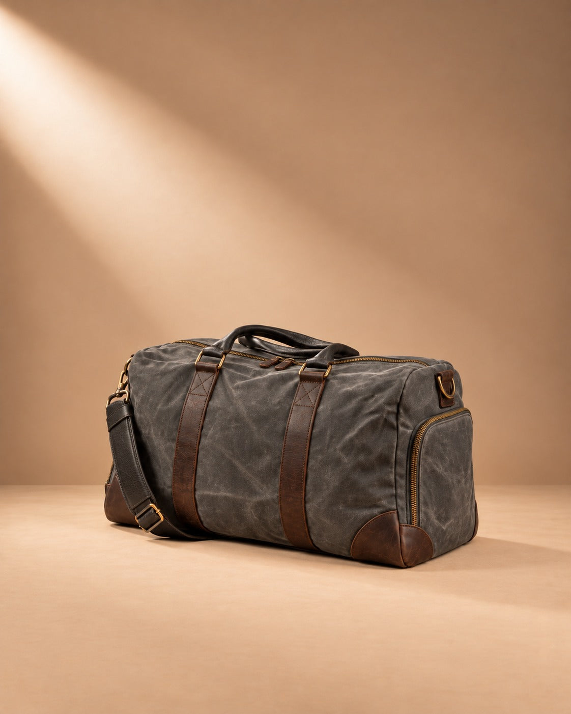 Starbotton Waxed Canvas Weekend Holdall - Dark Grey
