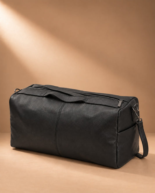 Hebden Leather Travel Duffle Bag - bout