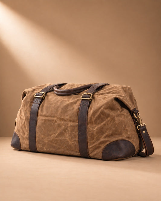 Airton Waxed Canvas Barrel Duffle Bag - bout