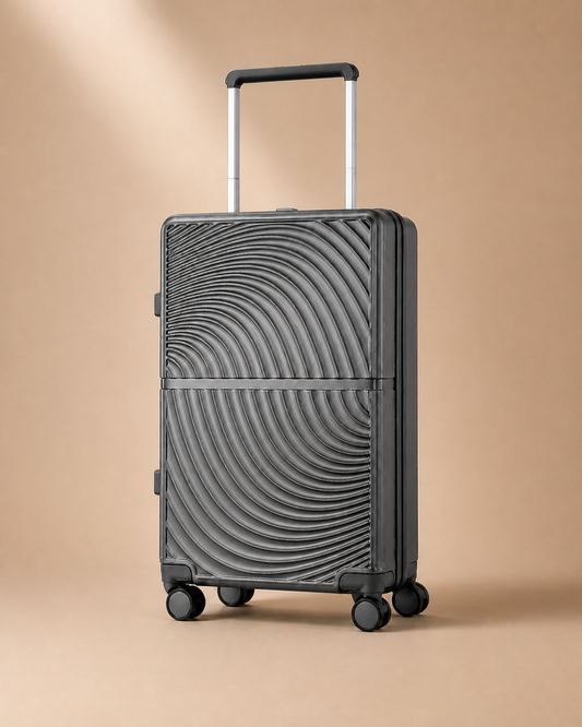 Arnside Large Capacity Hard Shell Cabin Suitcase in Grey