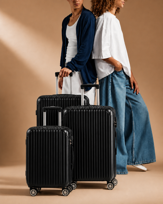 Cullen hard shell 28 inch suitcase set - lifestyle studio view