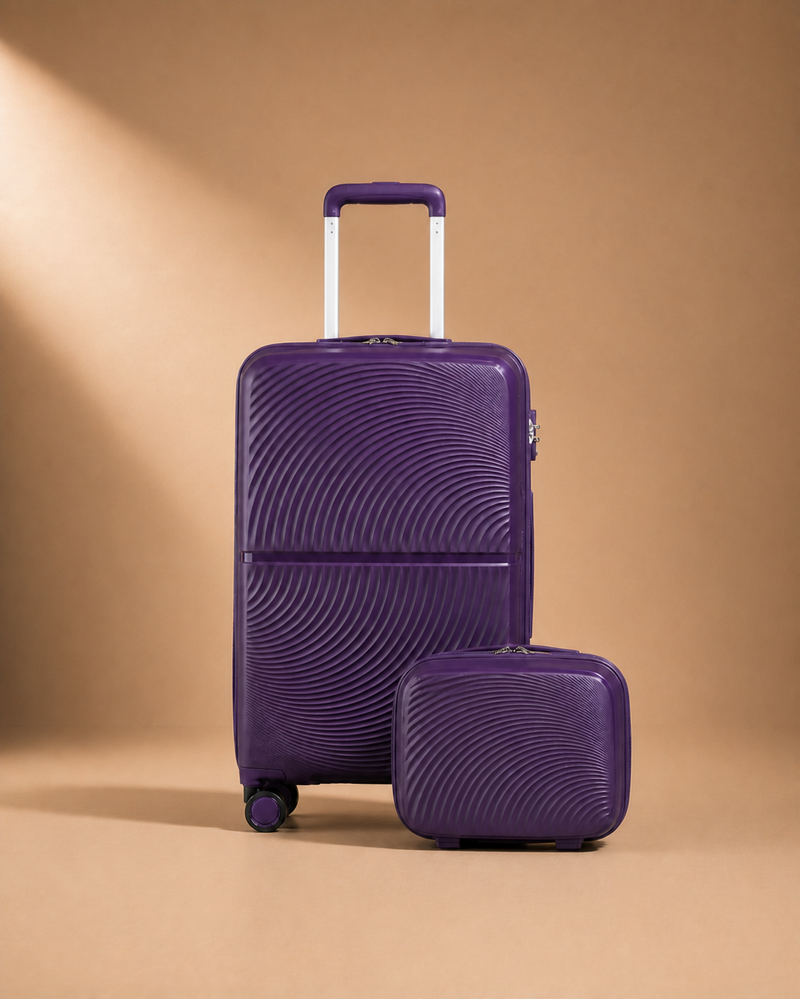 Solva 2 Piece Hard Shell Suitcase Set - upright suitcase and vanity case
