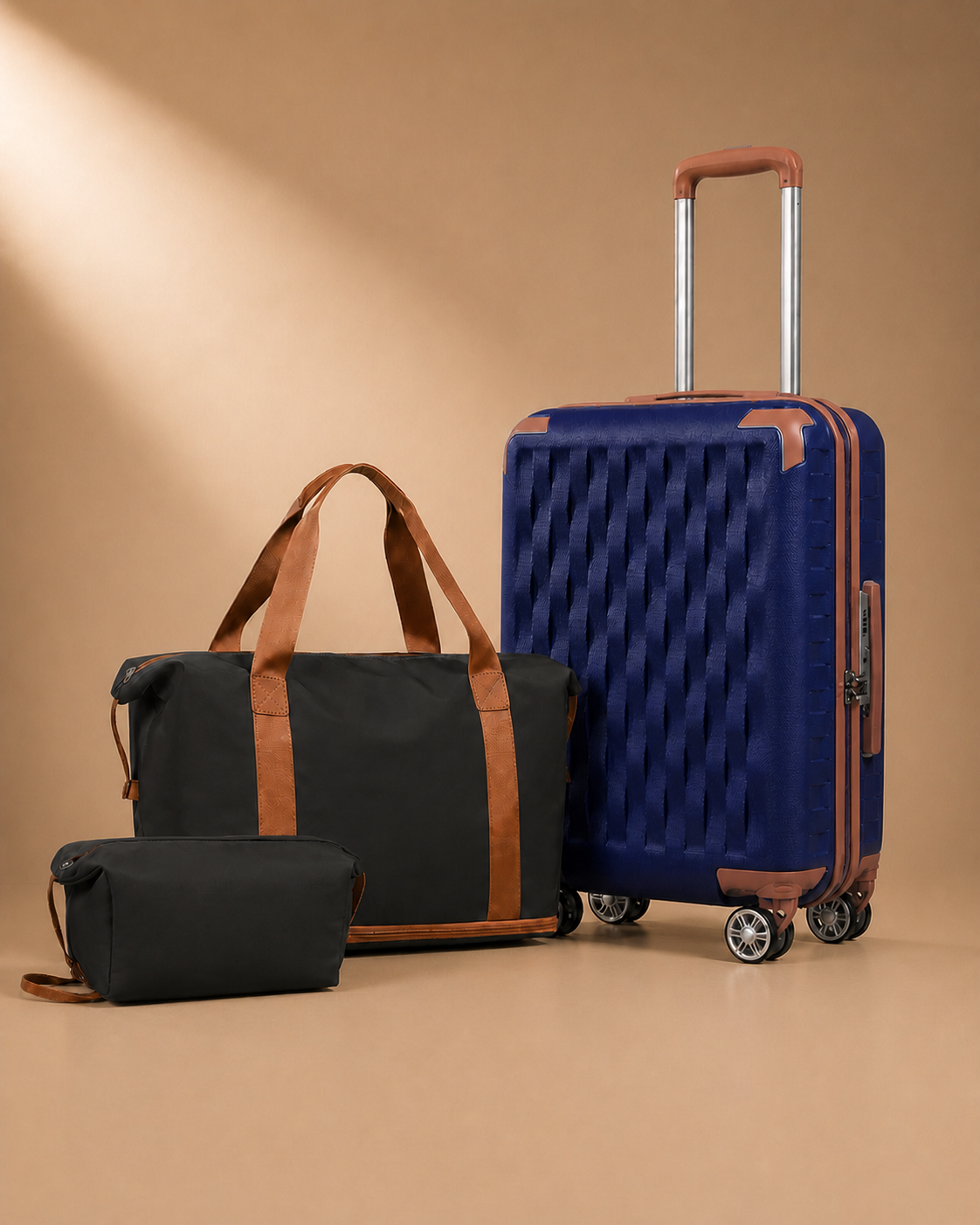 Beaumaris 3 Piece Suitcase Set in Blue
