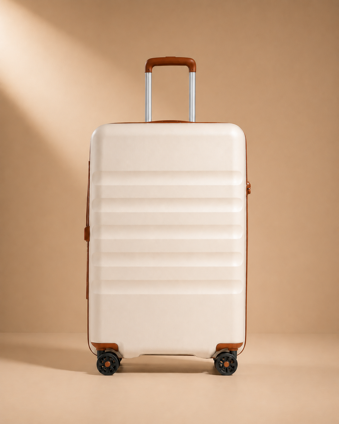 Painswick beige hard-shell suitcase, premium front view