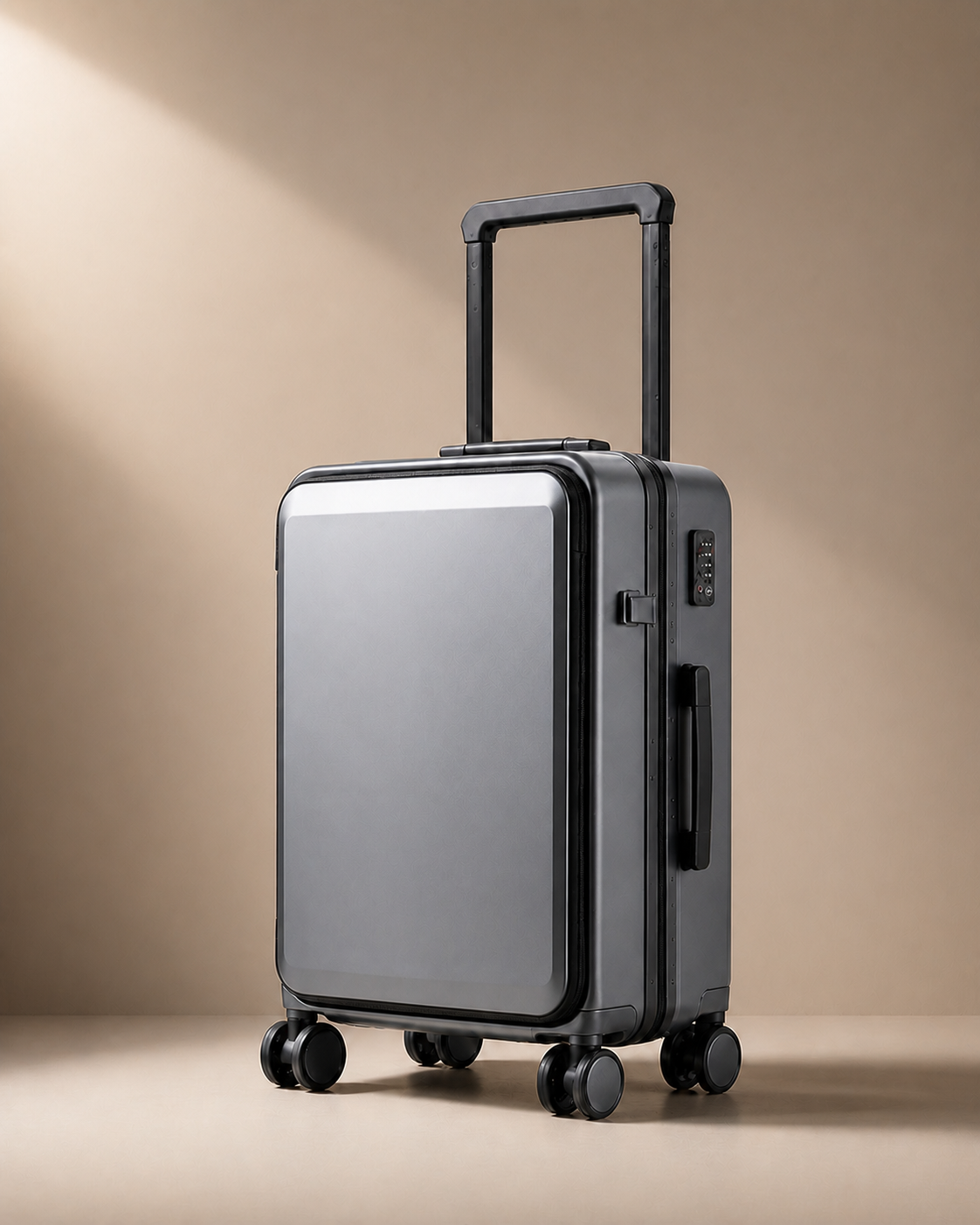 Abbotsbury Hard Shell Cabin Suitcase with USB Port in Grey