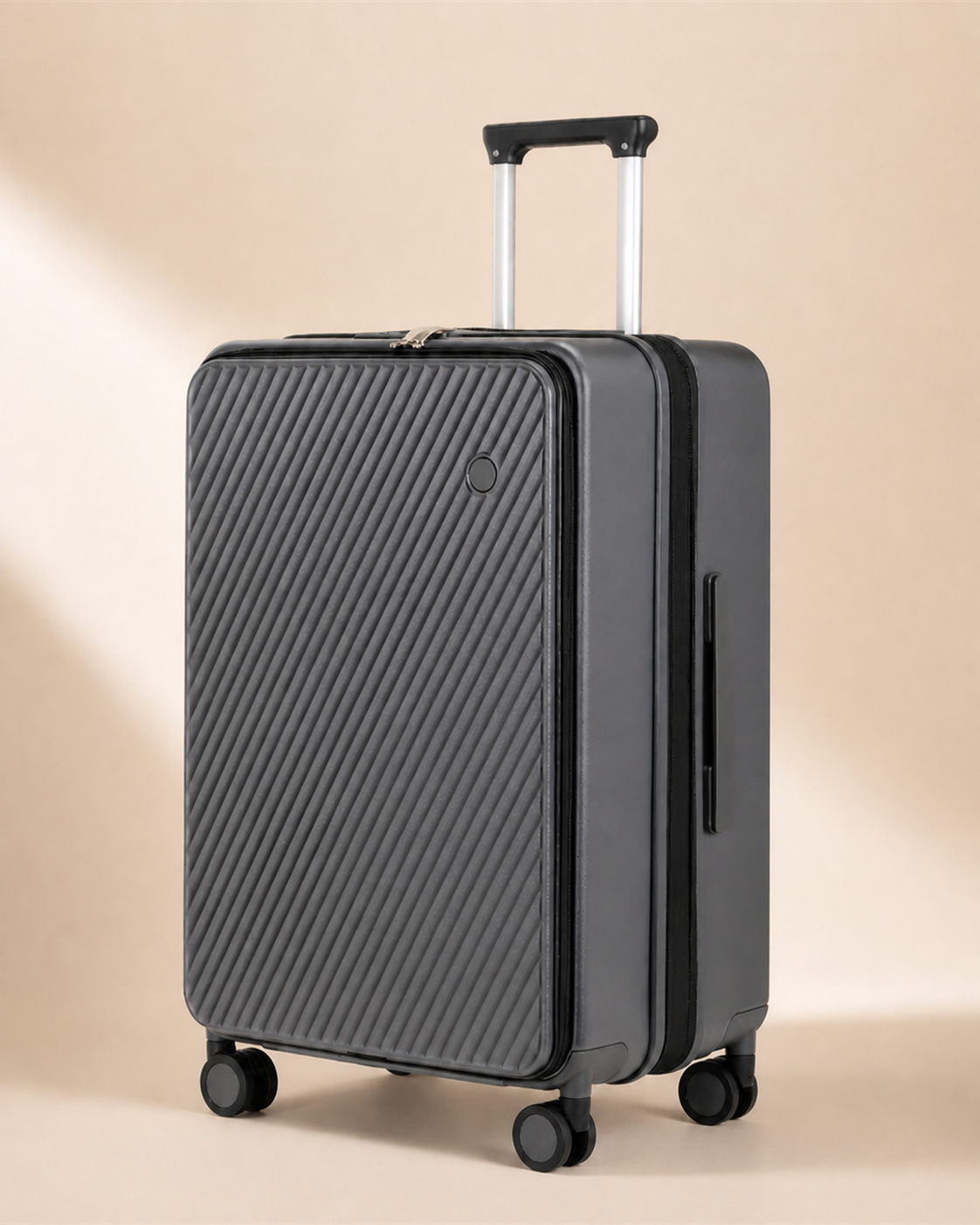 Bodinnick Expandable Front-Opening Cabin Suitcase in Grey
