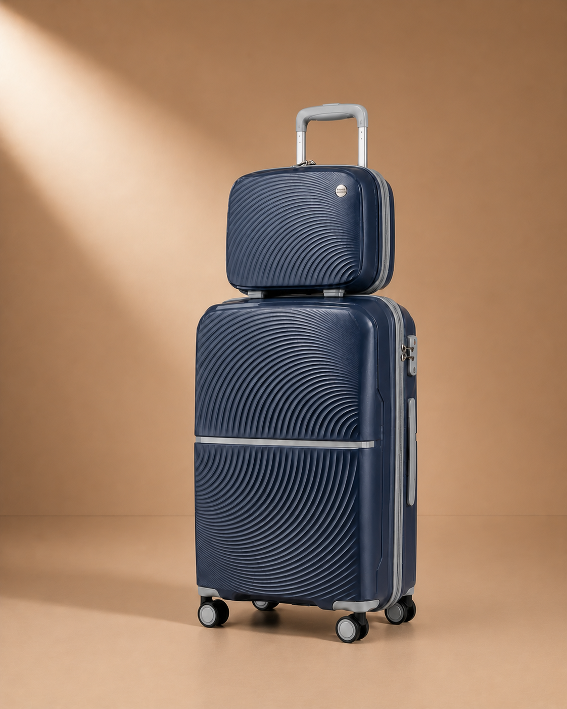 Blue Solva 2 Piece Hard Shell Suitcase Set - 14 and 20 Inch