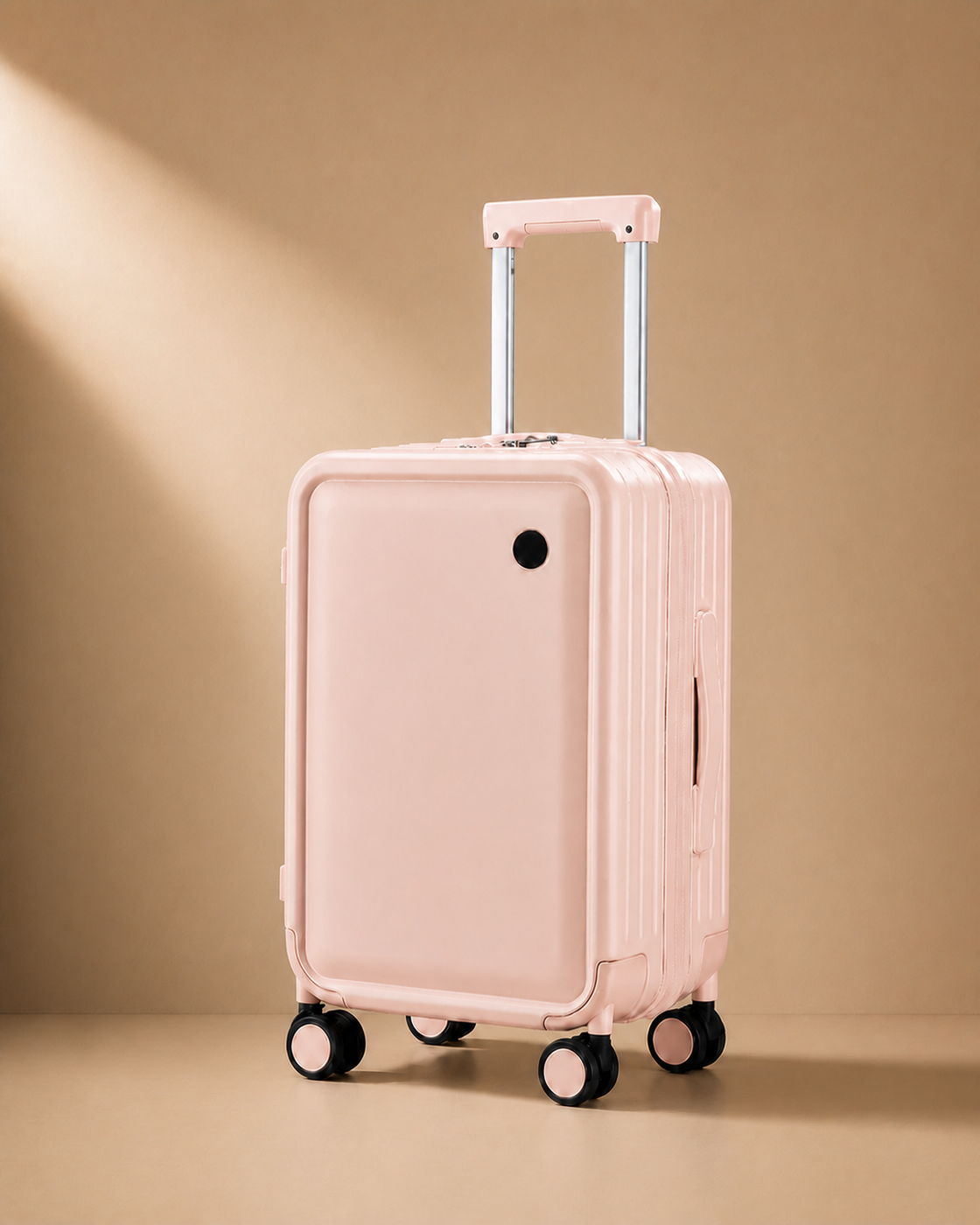 Beesands hard shell cabin suitcase in pink