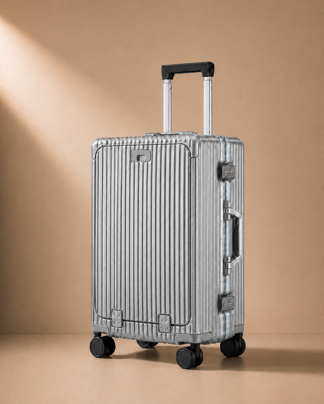 Appledore Front-Opening Cabin Suitcase with USB Port - 20/24 Inch in Grey - premium cleaned studio product photo