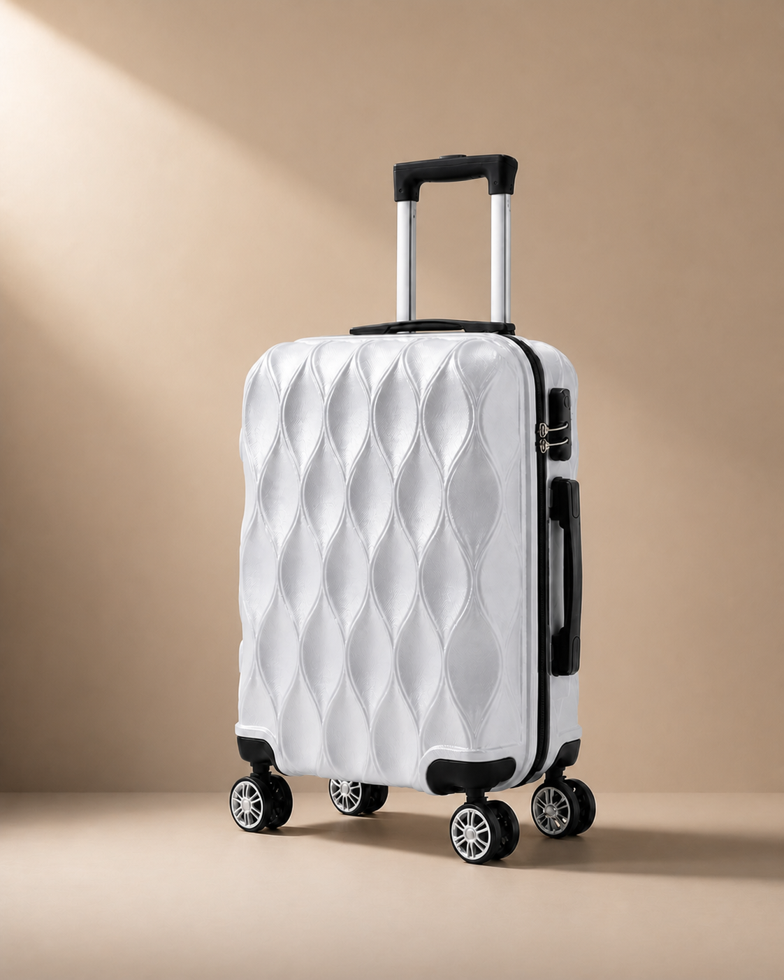 Dartmouth Hard Shell Cabin Suitcase - 20 Inch in Grey - premium studio front view