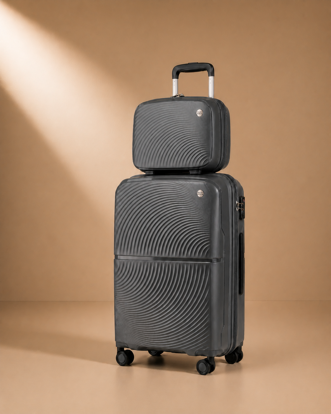 Grey Solva 2 Piece Hard Shell Suitcase Set - 14 and 20 Inch