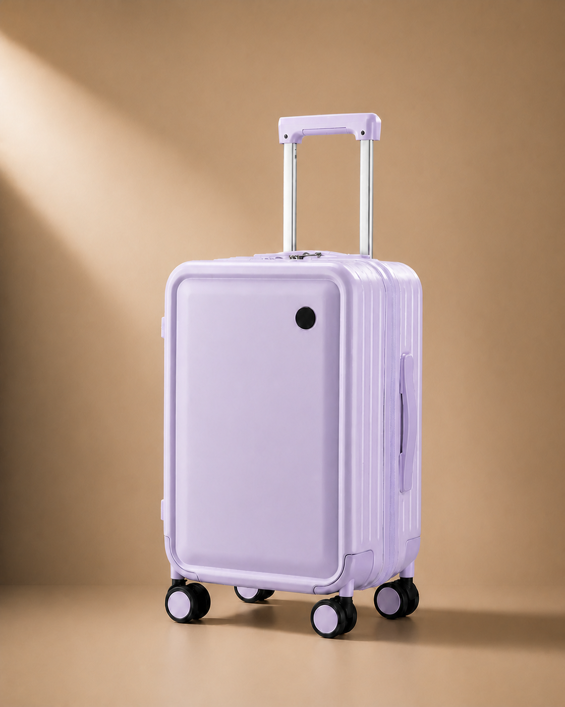 Beesands hard shell cabin suitcase in purple