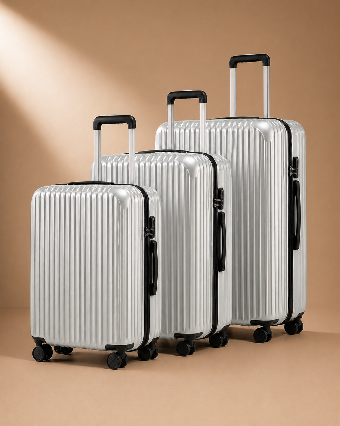 Cullen hard shell 28 inch suitcase set in grey
