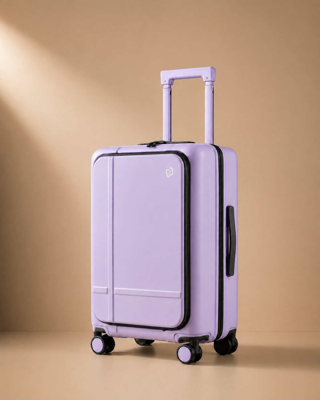 Kingsand Front-Opening Cabin Suitcase with Laptop Pocket - 20/25 Inch in Purple