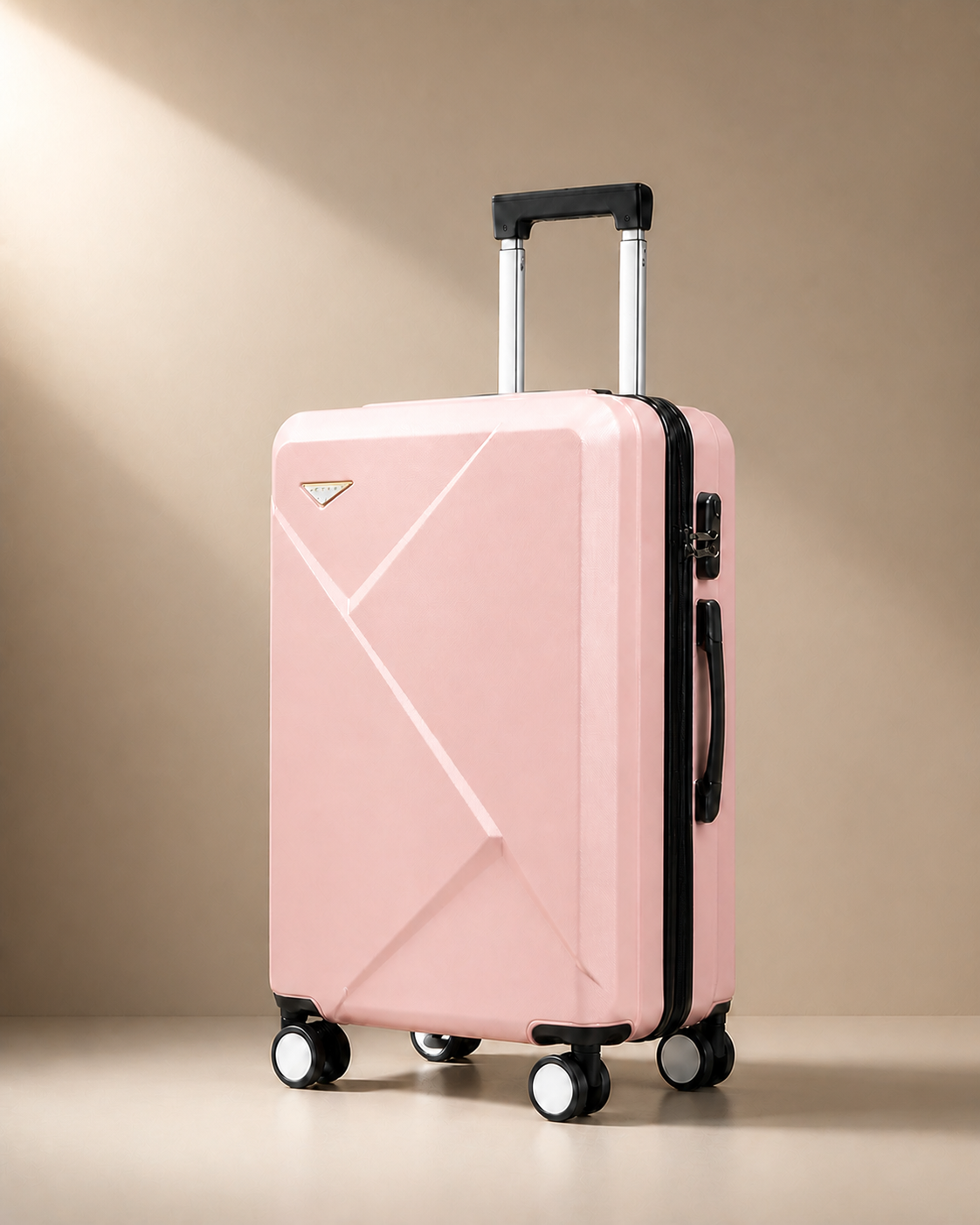 Beadnell Lightweight Cabin Suitcase - 20/24/28 Inch in Pink
