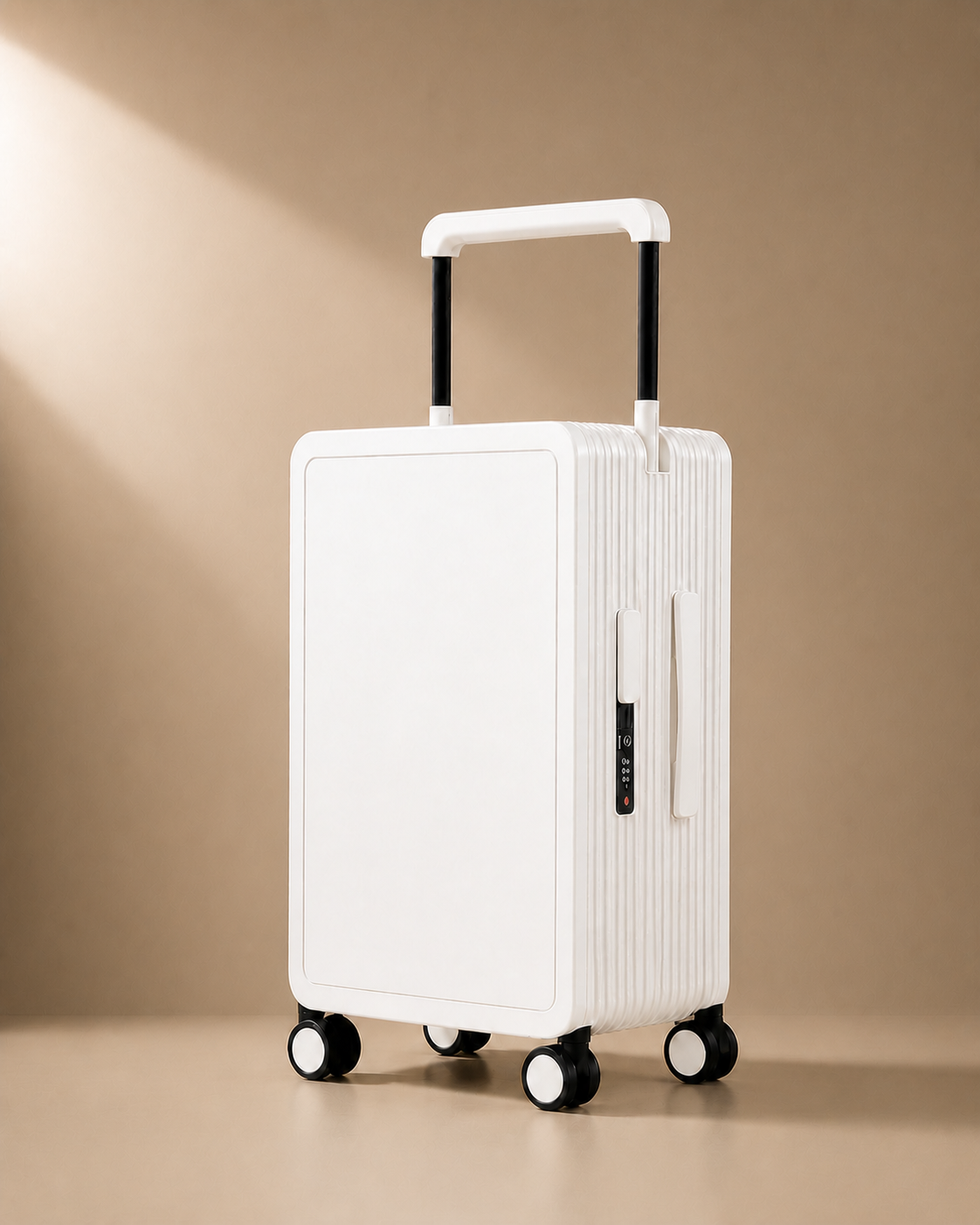Lyme Hard Shell Cabin Suitcase - 20/25 Inch in white