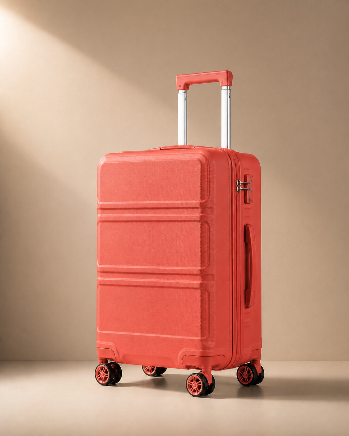 Bamburgh Large Capacity Hard Shell Cabin Suitcase - 20/24/28 Inch in Orange