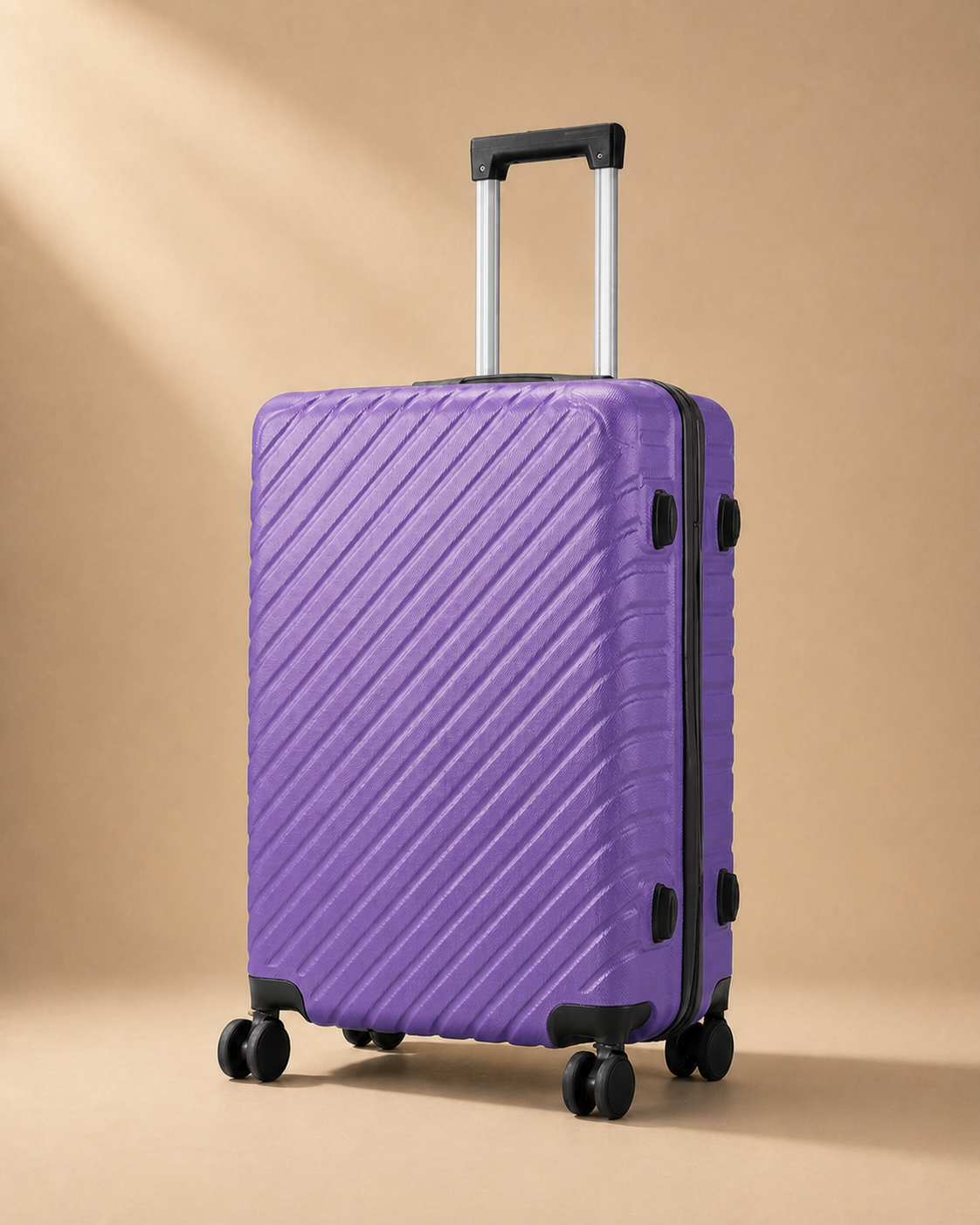 Broadway Lightweight Travel Suitcase - 24/28 Inch in Purple