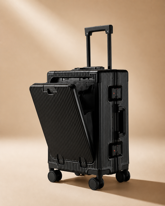 Talland Front-Opening Cabin Suitcase - 20-28 Inch in Black