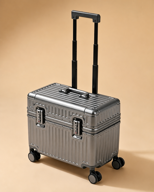 Croyde Front-Opening Cabin Suitcase - 18/20 Inch in Grey