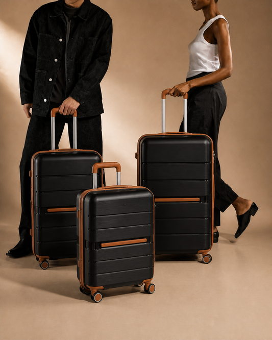 Bibury 2 Piece Hard Shell Suitcase Set with Travel Bag