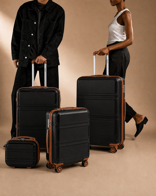 Mwnt 4 Piece Hard Shell Suitcase Set with 20/24/28 Inch Suitcases