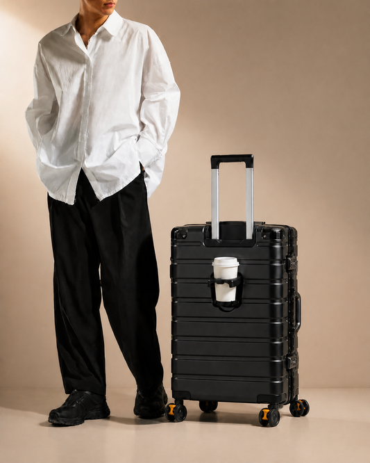 Bude Aluminium Frame Cabin Suitcase with Cup Holder - 20-28 Inch — view 2