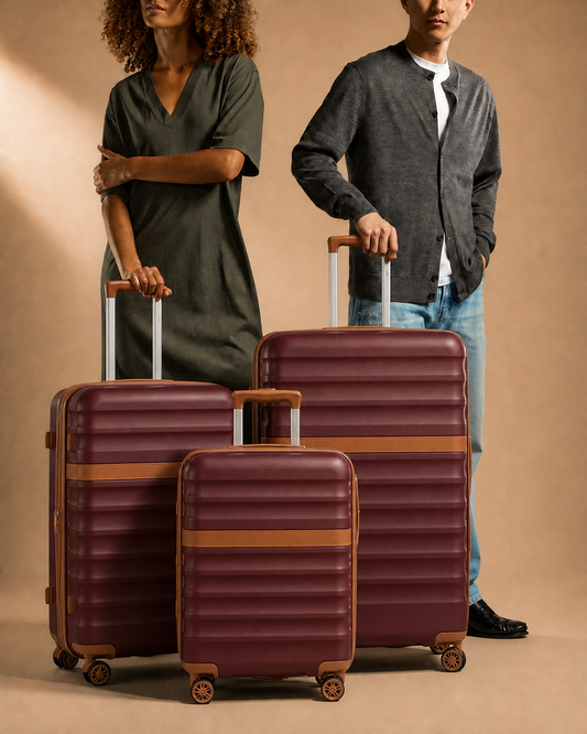 Laugharne 3 Piece Hard Shell Suitcase Set - 20/24/28 Inch