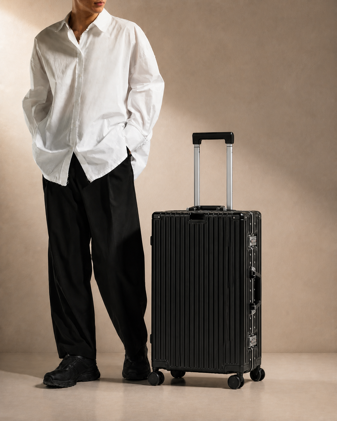 Ambleside Large Capacity Cabin Suitcase with Cup Holder - 20-28 Inch