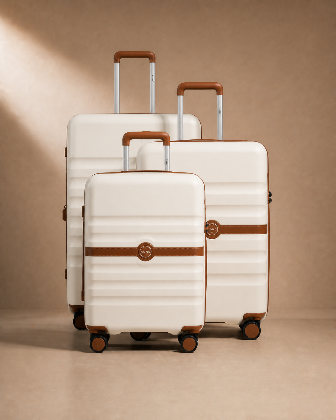 Crail Carry-On 3 Piece Hard Shell Suitcase Set with Travel Bag