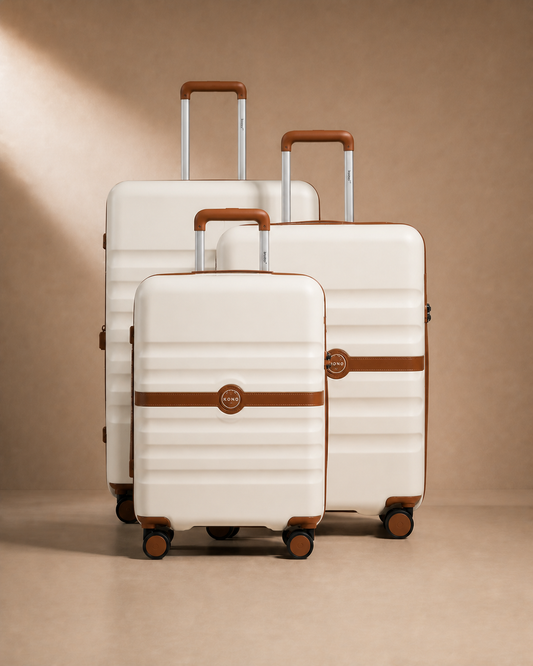 Crail Carry-On 3 Piece Hard Shell Suitcase Set with Travel Bag