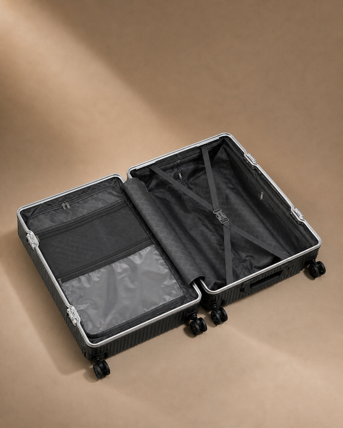 Porthcurno Aluminium Frame Front-Opening Cabin Suitcase with USB Port - 20-28 Inch — view 2