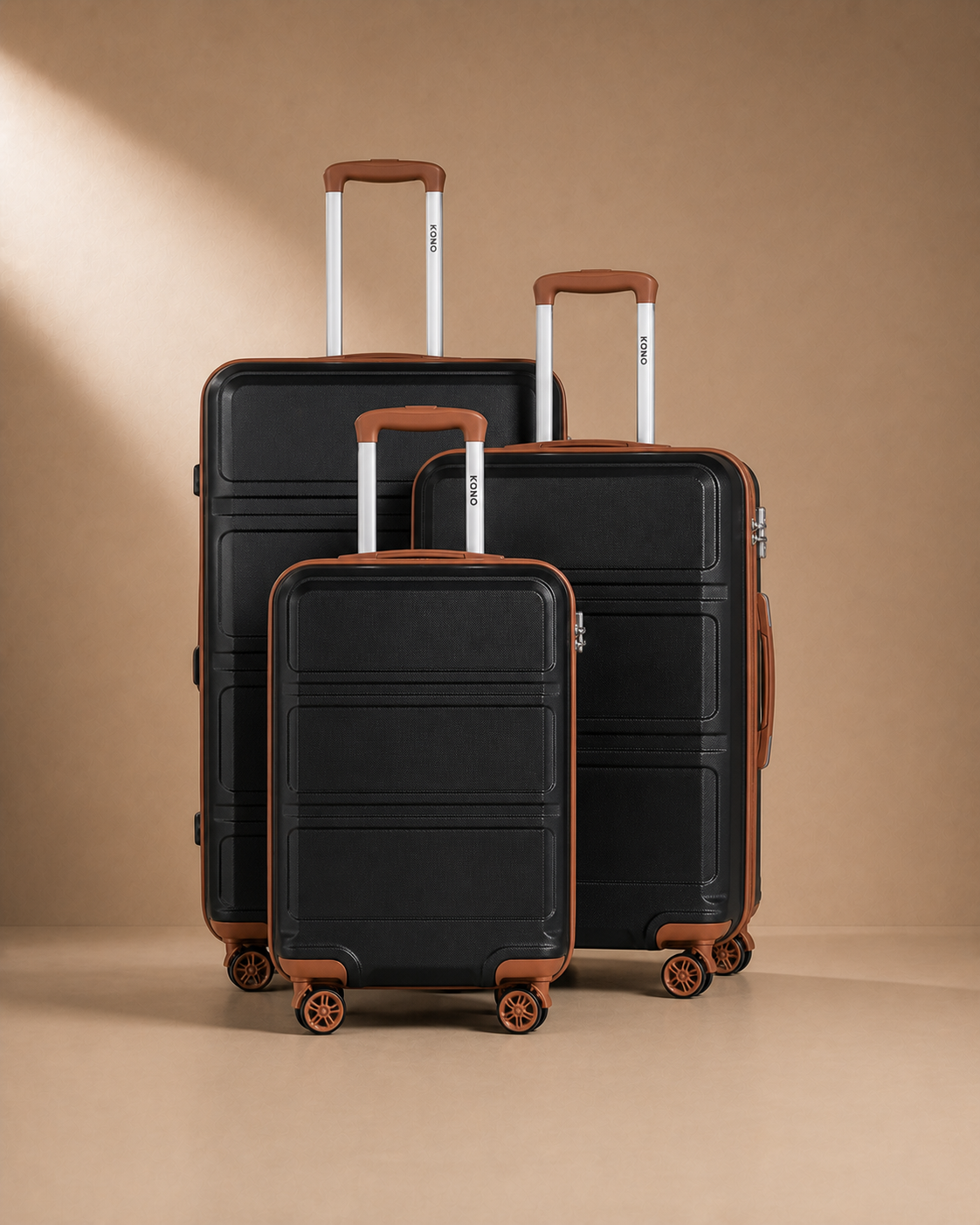Mwnt 4 Piece Hard Shell Suitcase Set with 20/24/28 Inch Suitcases — view 2