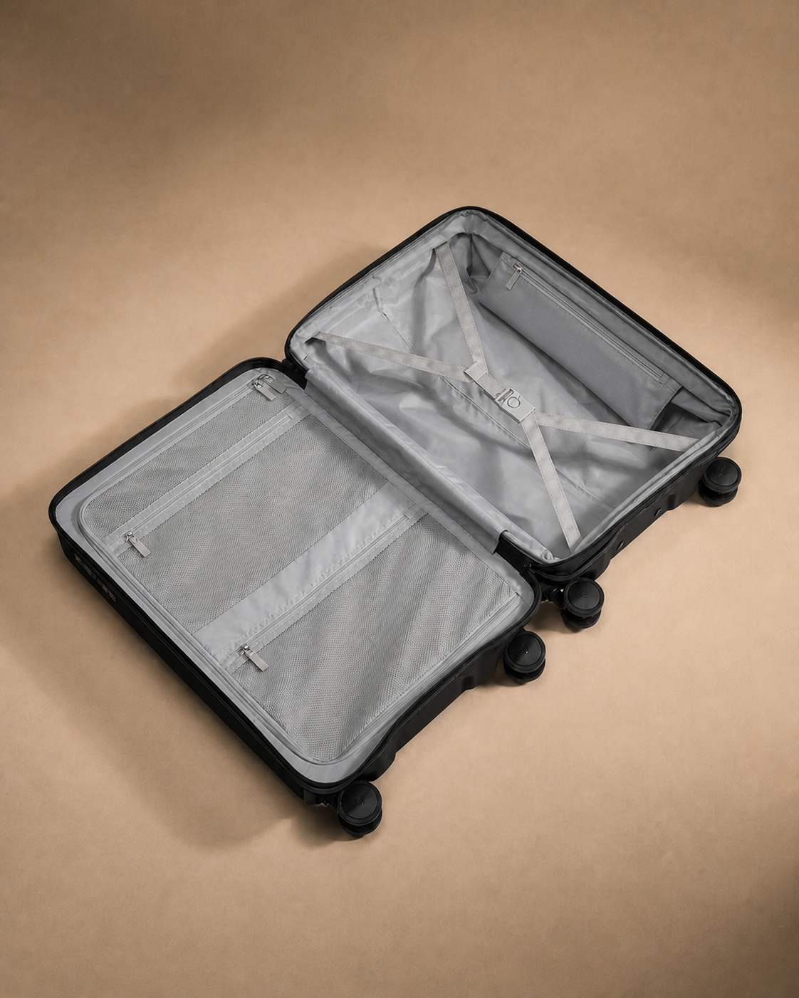 Nefyn 3 Piece Hard Shell Suitcase Set - 20/24/28 Inch with Cup Holder — view 2