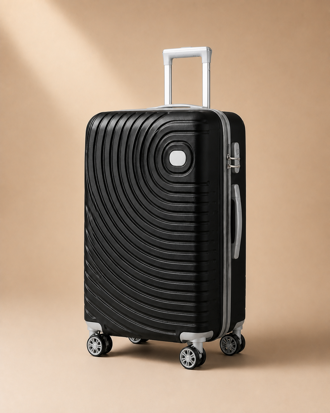 Lerryn Expandable Cabin Suitcase, Swirl in Black