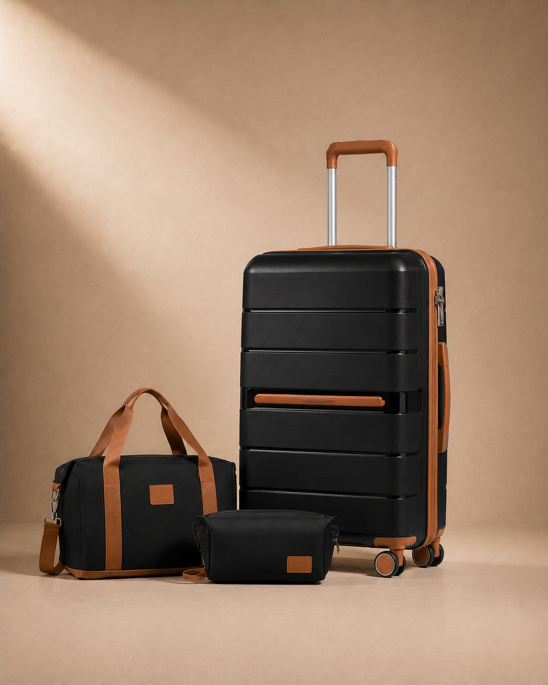 Bibury 2 Piece Hard Shell Suitcase Set with Travel Bag — view 5