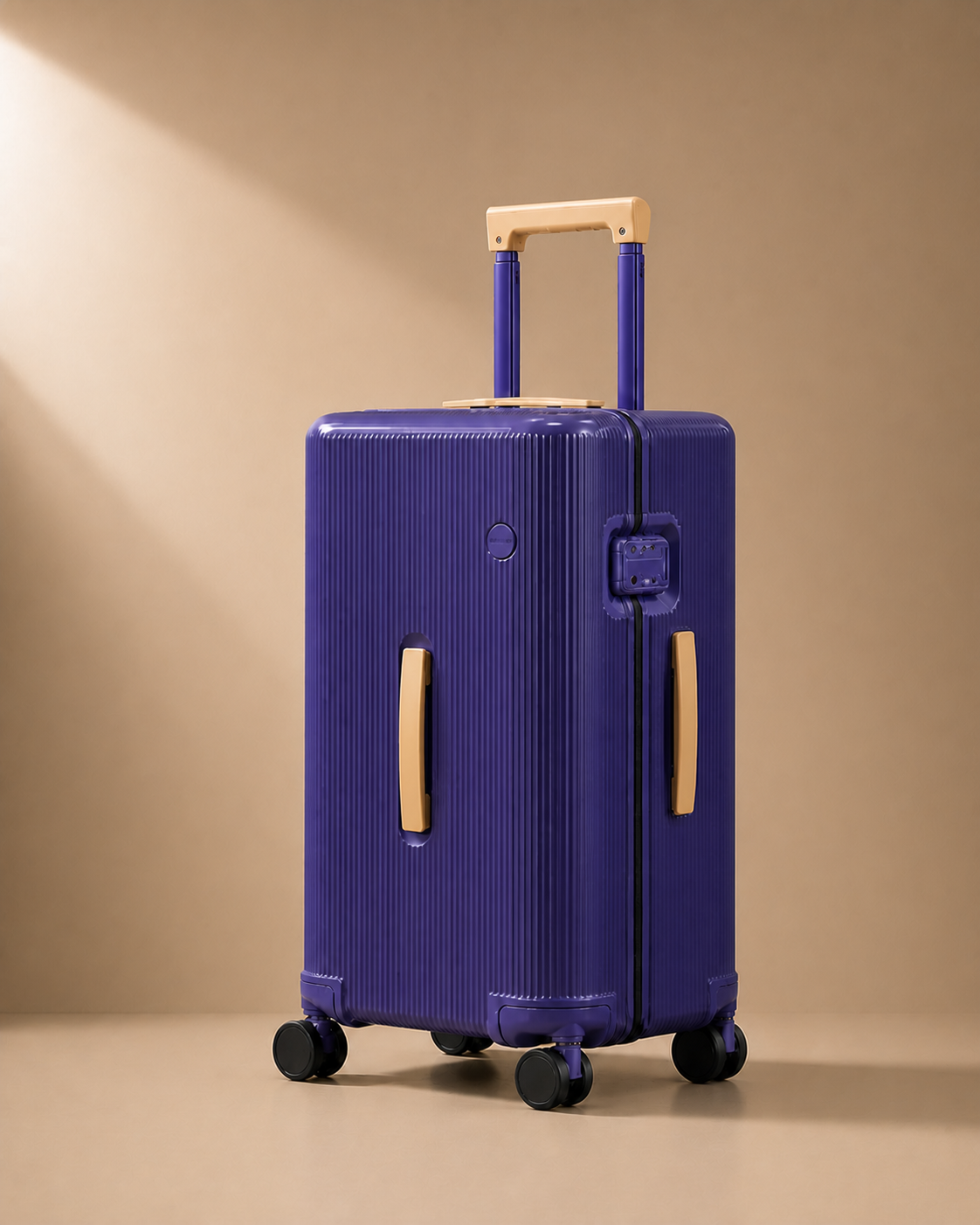 Lynton Hard Shell Cabin Suitcase - 20-30 Inch in Purple - premium front view