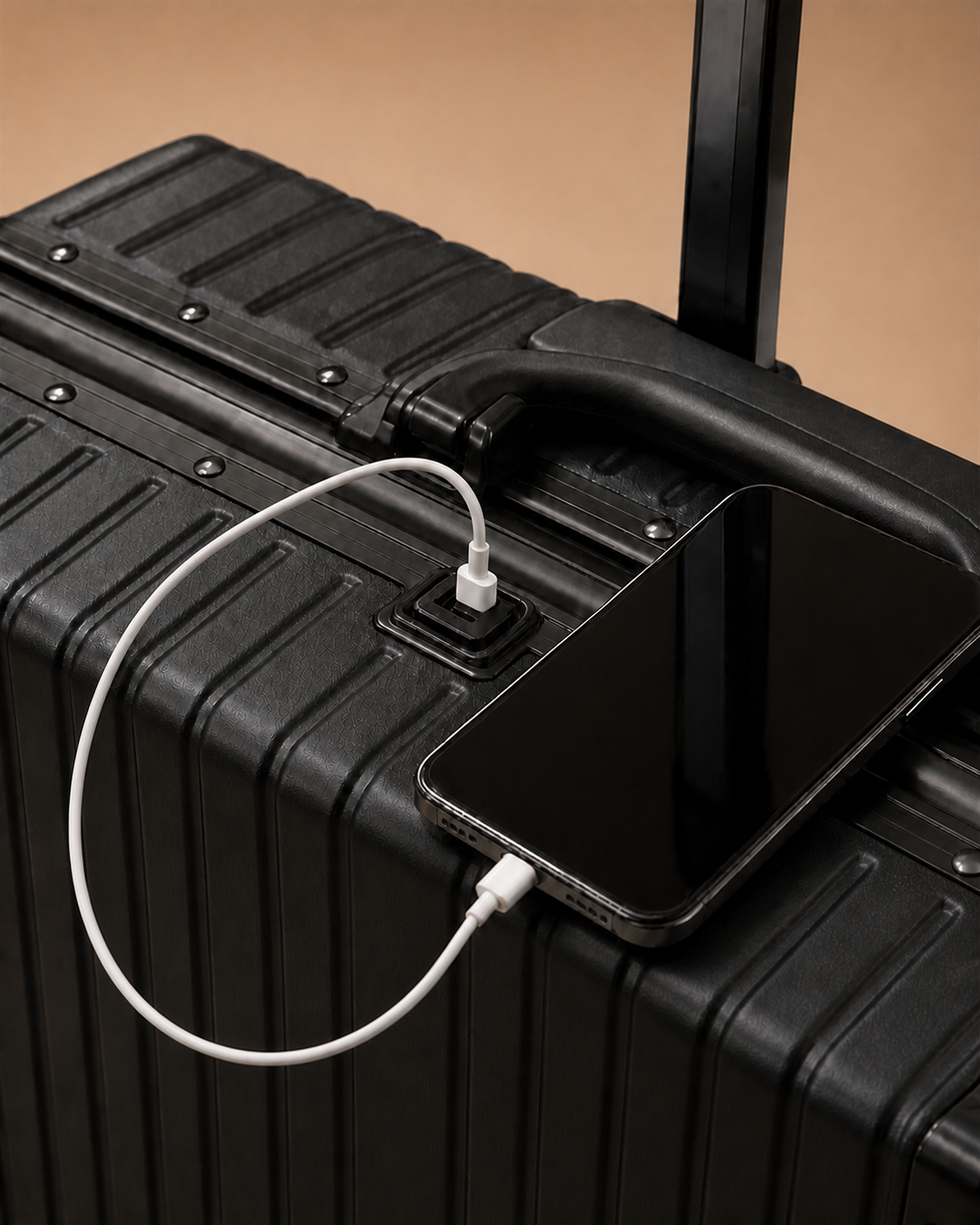 Porthcurno Aluminium Frame Front-Opening Cabin Suitcase with USB Port - 20-28 Inch — view 7