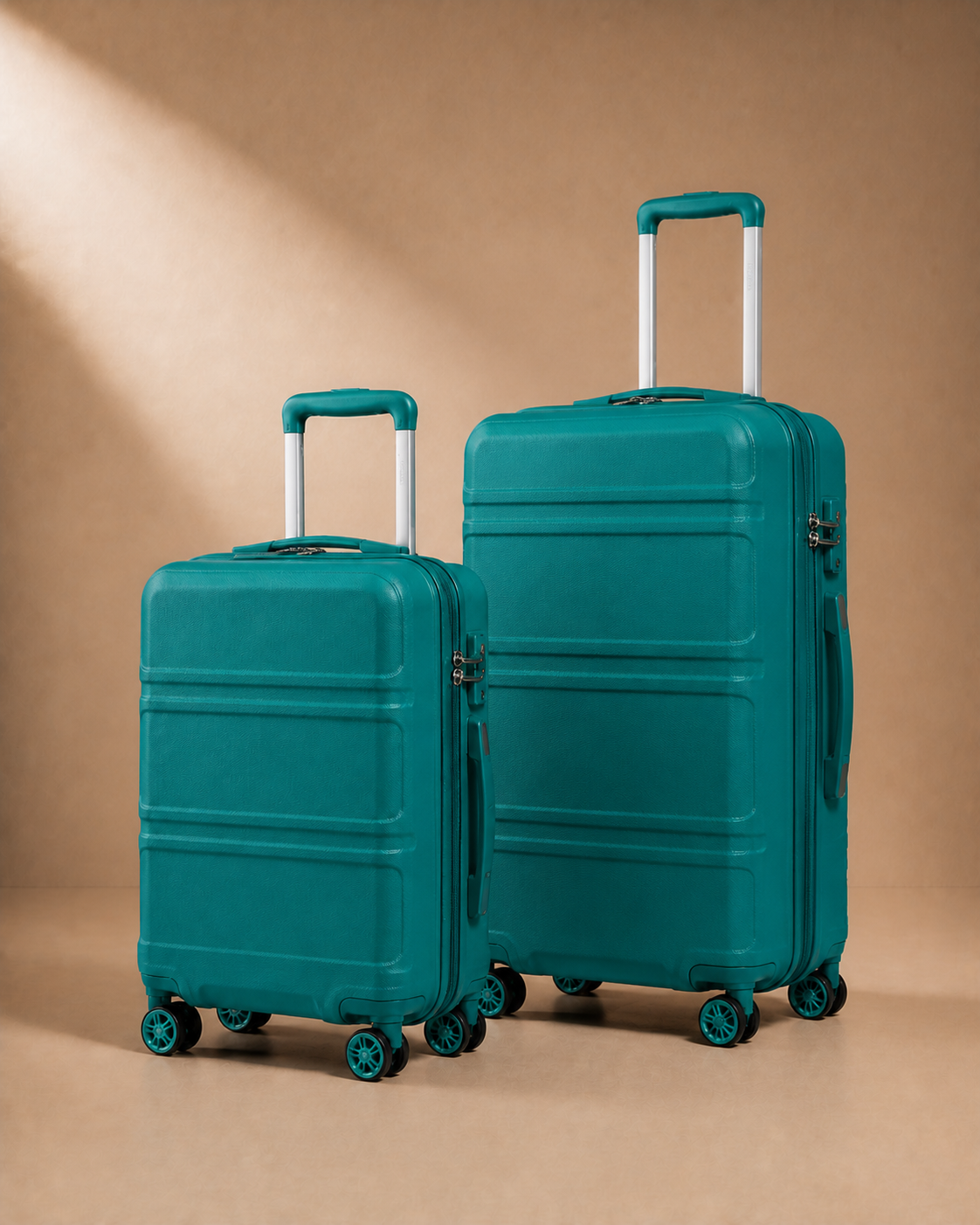 Tenby Hard Shell Cabin Suitcase - 12/20 Inch in BLUE GREEN