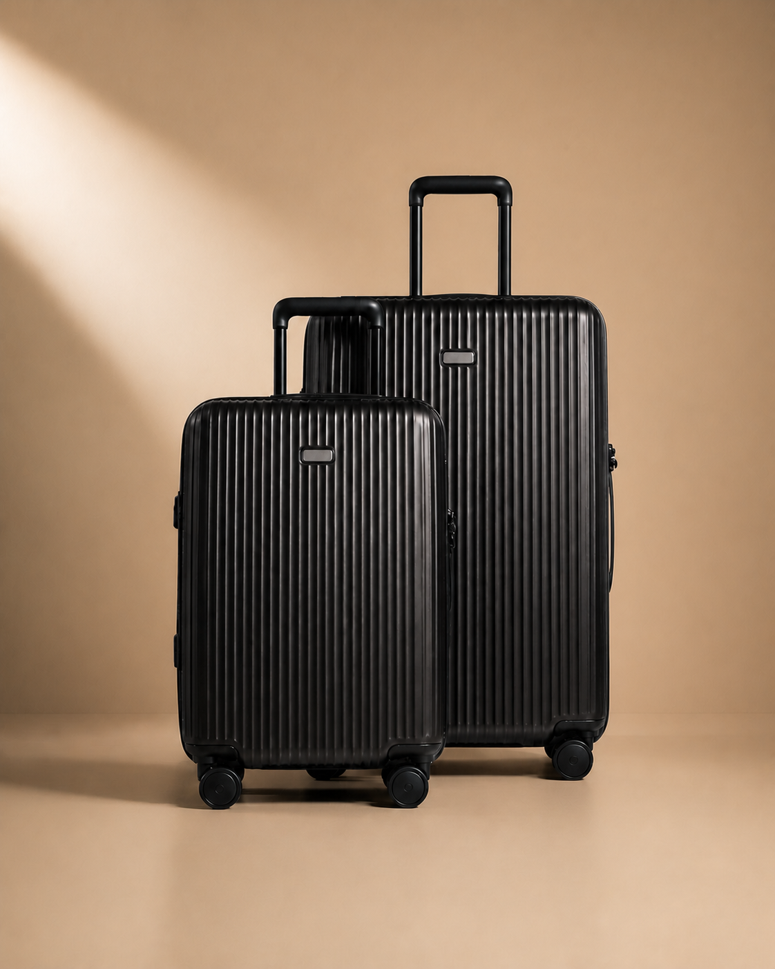 Barmouth 3 Piece Hard Shell Suitcase Set, 21/24/28 Inch - two suitcase view