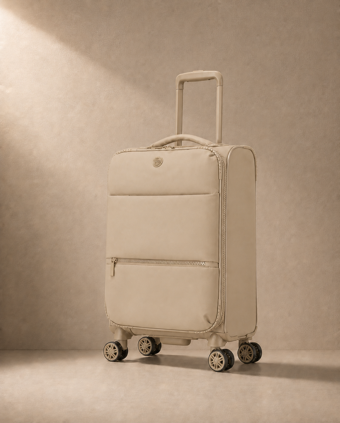 Emsworth Lightweight Soft Shell Cabin Suitcase in Beige