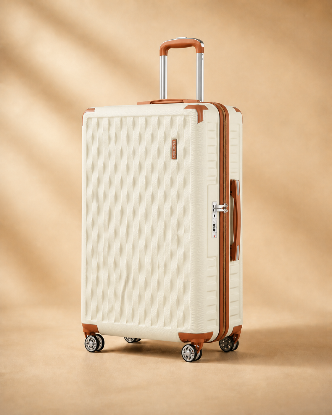 Seaton Hard Shell Cabin Suitcase - 20/24/28 Inch in Beige