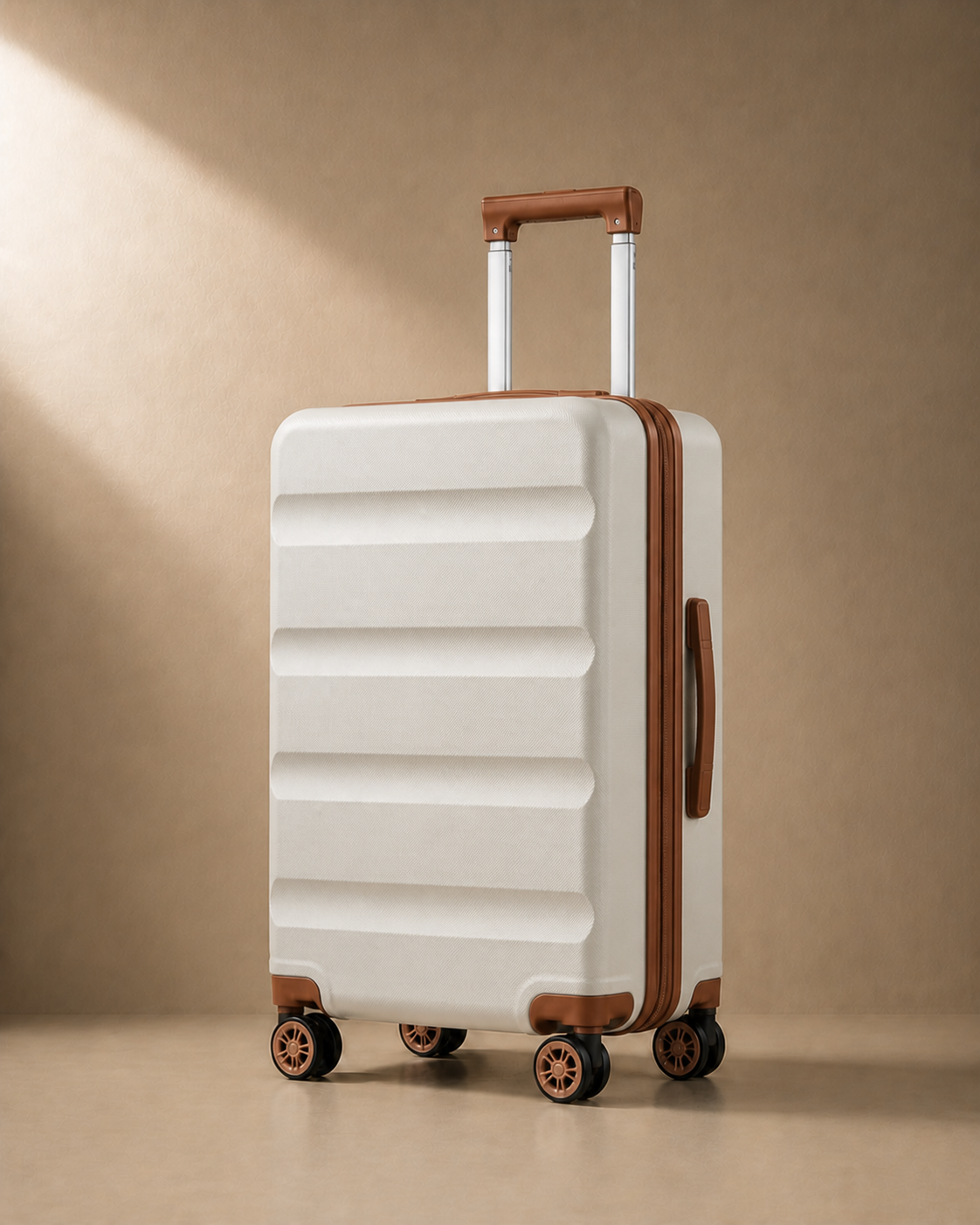 Sidmouth Hard Shell Cabin Suitcase - 19 Inch in Beige