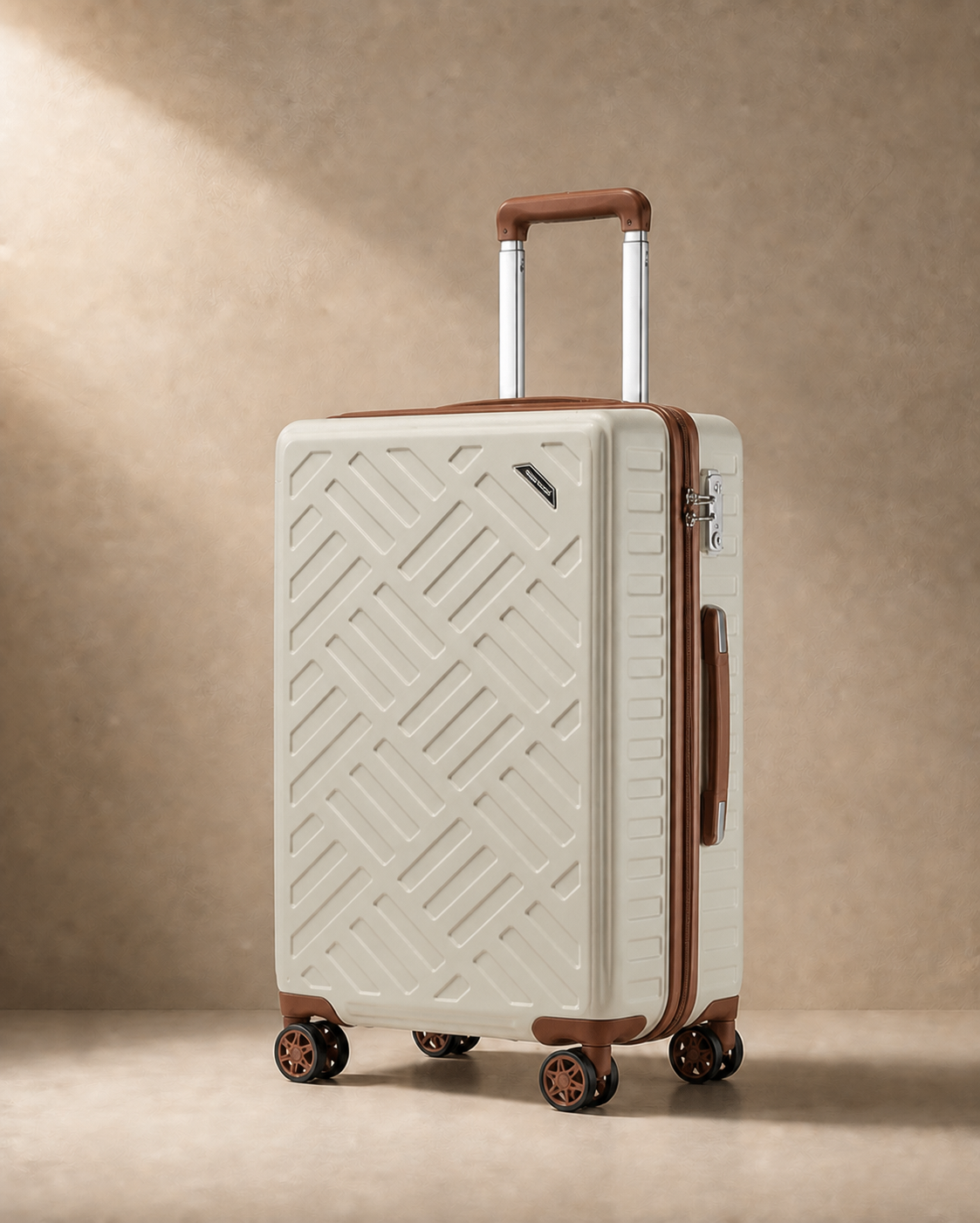 Morston Trolley Hard Shell Cabin Suitcase - 20/24/28 Inch in Beige